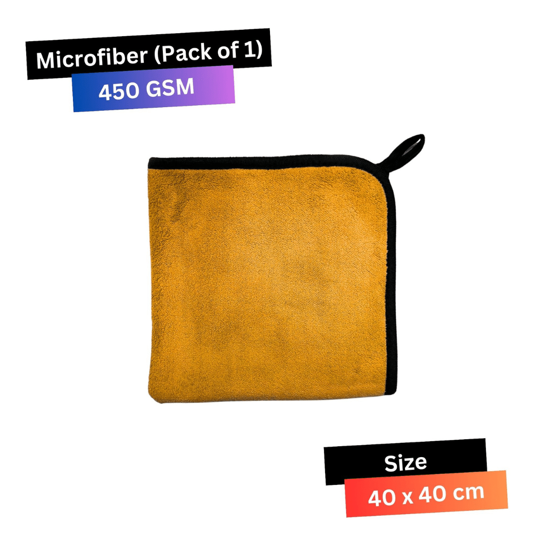     			Fibercozy Black 450 GSM Microfiber Cloth For Automobile ( Pack of 1 )