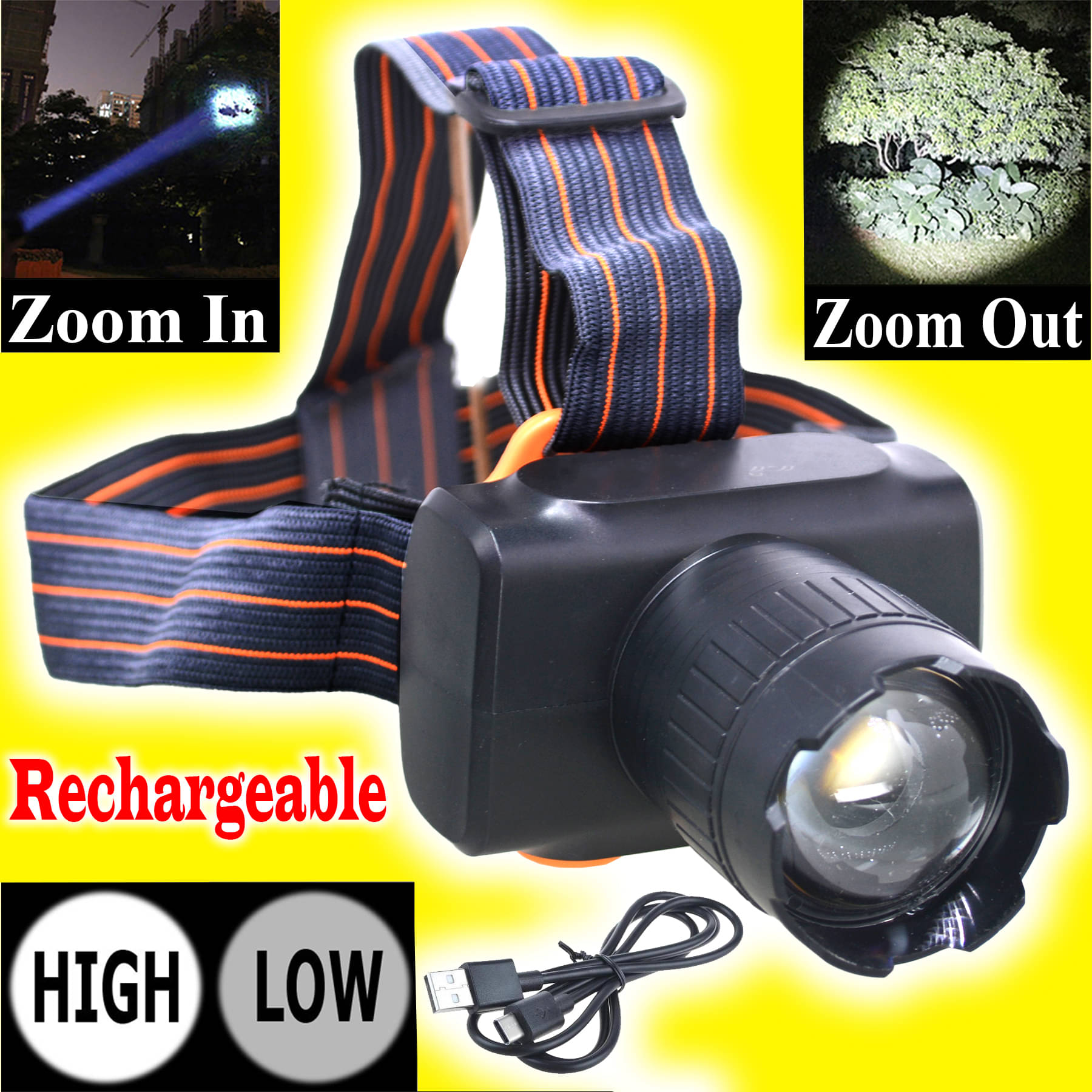     			JMALL Multicolor Head Torch ( Pack of 1 )