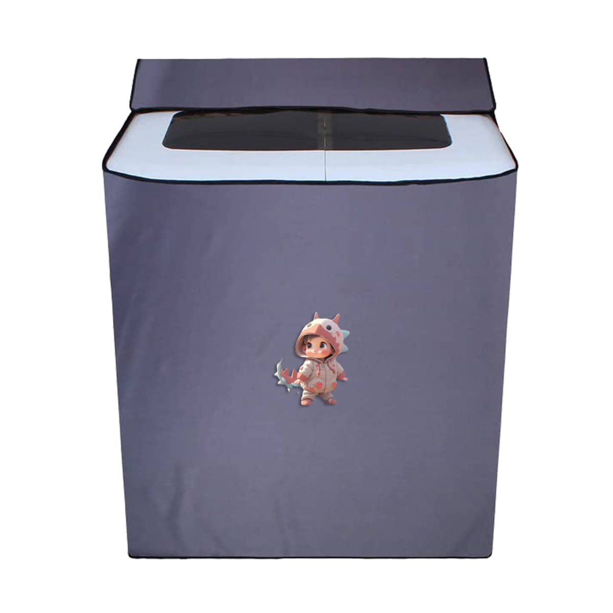     			LEORBIX Semi-Automatic Washing Machine Cover Compatiable For 7 kg,8 kg,9 kg - Gray