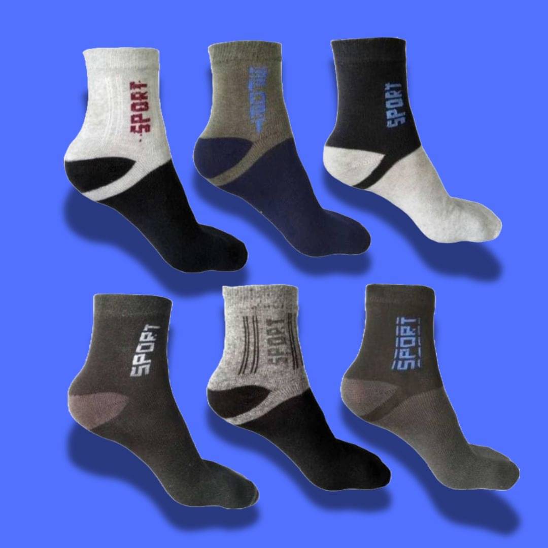 MJE Pack of 6 Men's Cotton Blend Ankle Length Socks ( Multicolor )     			MJE Pack of 6 Men's Cotton Blend Ankle Length Socks ( Multicolor )
