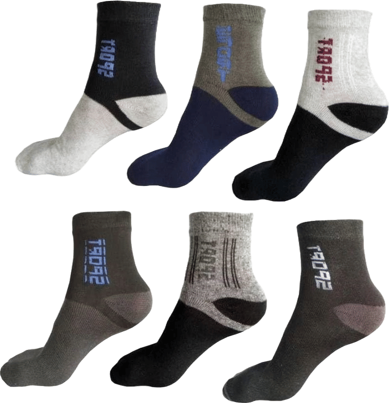    			MJE Pack of 6 Men's Cotton Blend Ankle Length Socks ( Multicolor )