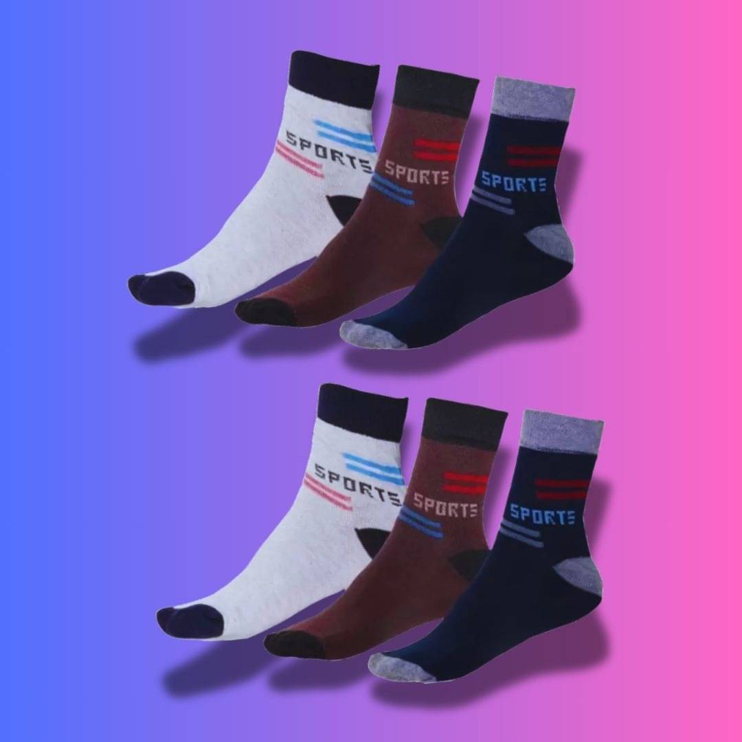     			MJE Pack of 6 Men's Cotton Blend Ankle Length Socks ( Multicolor )