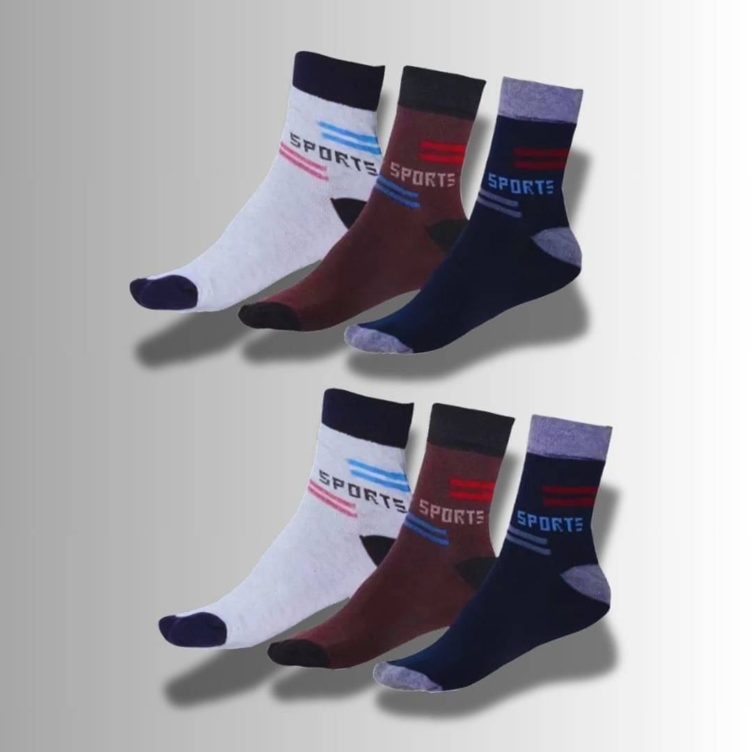 MJE Pack of 6 Men's Cotton Blend Ankle Length Socks ( Multicolor )     			MJE Pack of 6 Men's Cotton Blend Ankle Length Socks ( Multicolor )