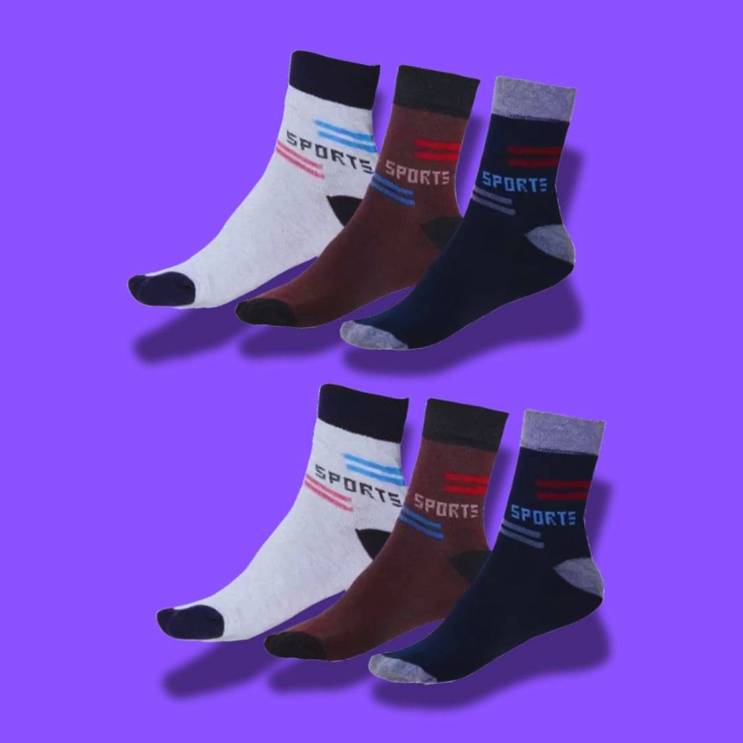 MJE Pack of 6 Men's Cotton Blend Ankle Length Socks ( Multicolor )     			MJE Pack of 6 Men's Cotton Blend Ankle Length Socks ( Multicolor )