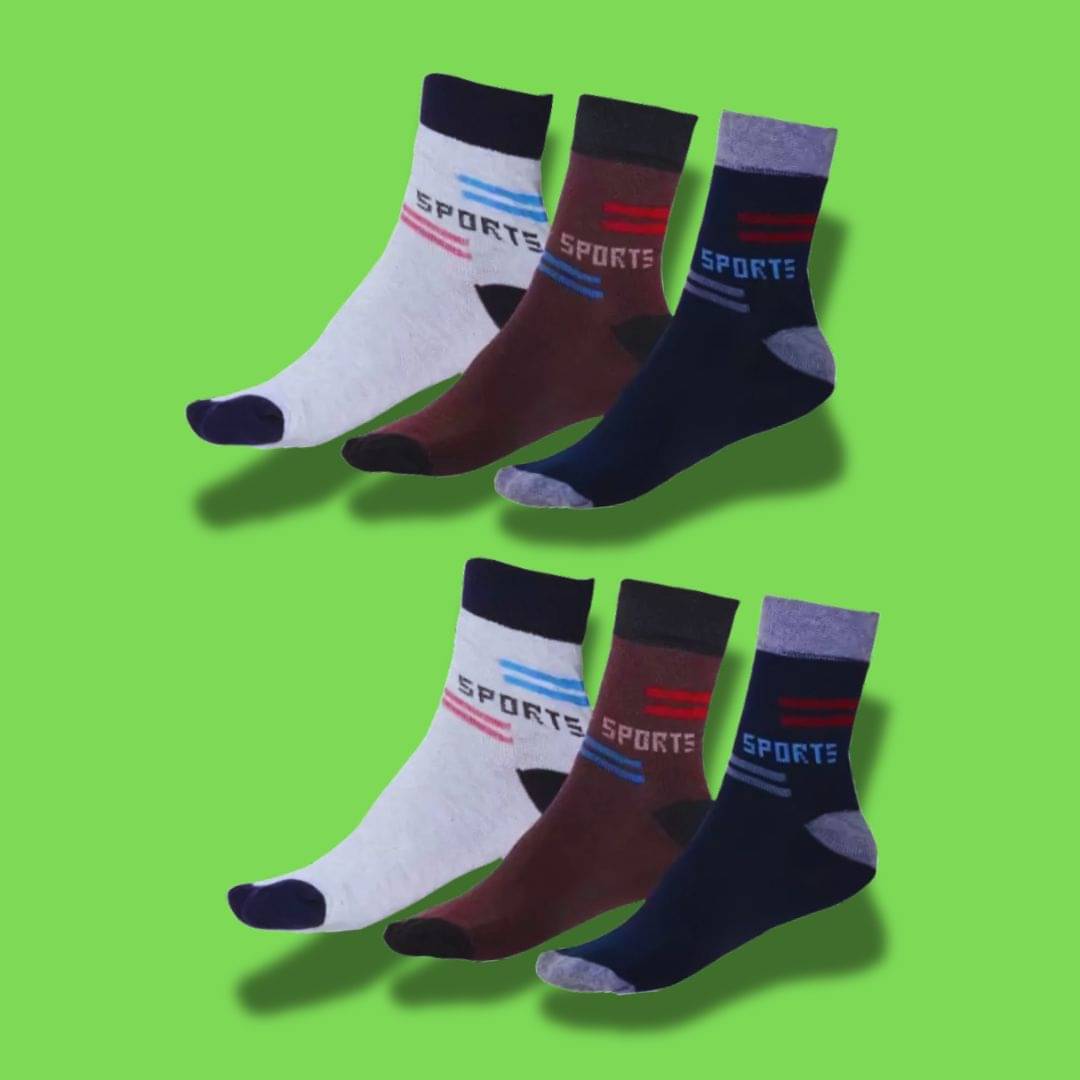 MJE Pack of 6 Men's Cotton Blend Ankle Length Socks ( Multicolor )     			MJE Pack of 6 Men's Cotton Blend Ankle Length Socks ( Multicolor )