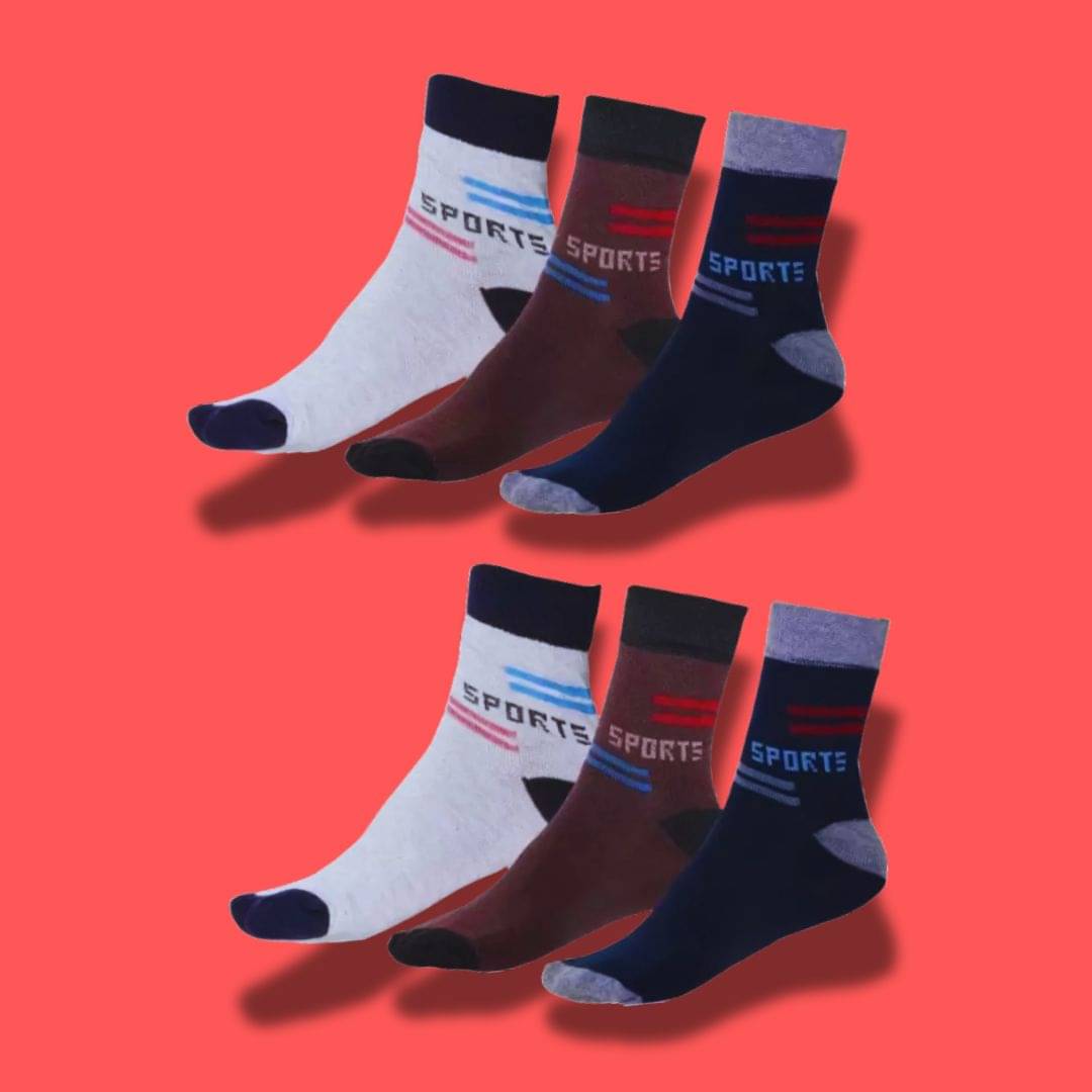     			MJE Pack of 6 Men's Cotton Blend Ankle Length Socks ( Multicolor )