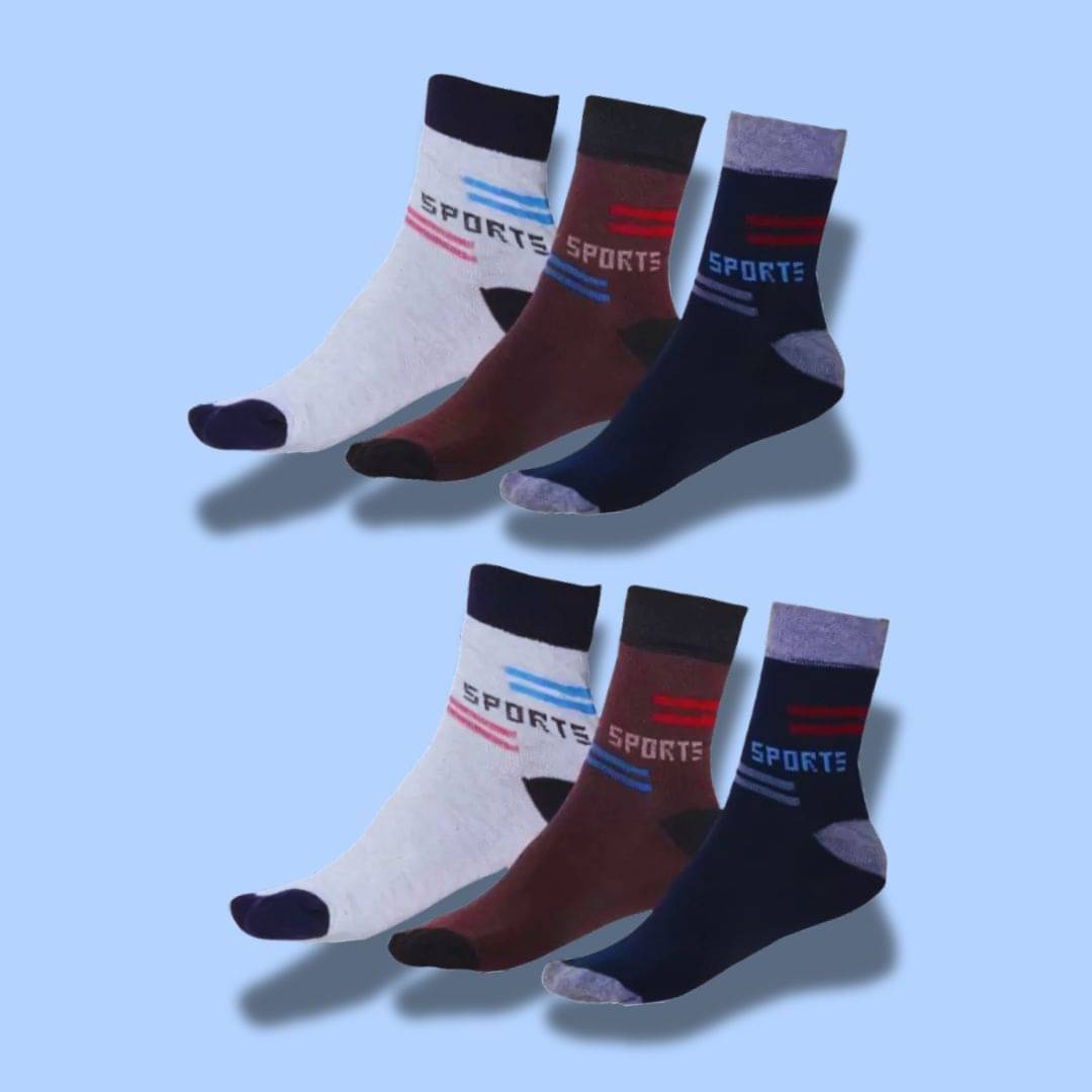 MJE Pack of 6 Men's Cotton Blend Ankle Length Socks ( Multicolor )     			MJE Pack of 6 Men's Cotton Blend Ankle Length Socks ( Multicolor )