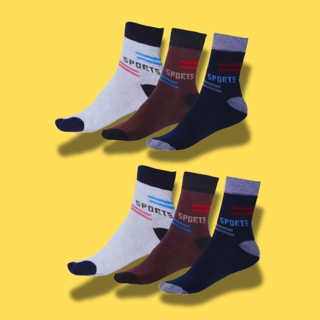     			MJE Pack of 6 Men's Cotton Blend Ankle Length Socks ( Multicolor )