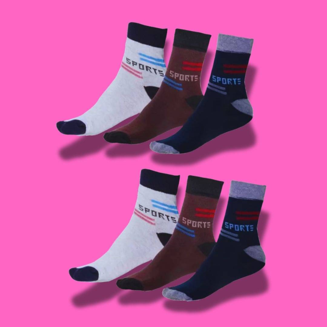 MJE Pack of 6 Men's Cotton Blend Ankle Length Socks ( Multicolor )     			MJE Pack of 6 Men's Cotton Blend Ankle Length Socks ( Multicolor )