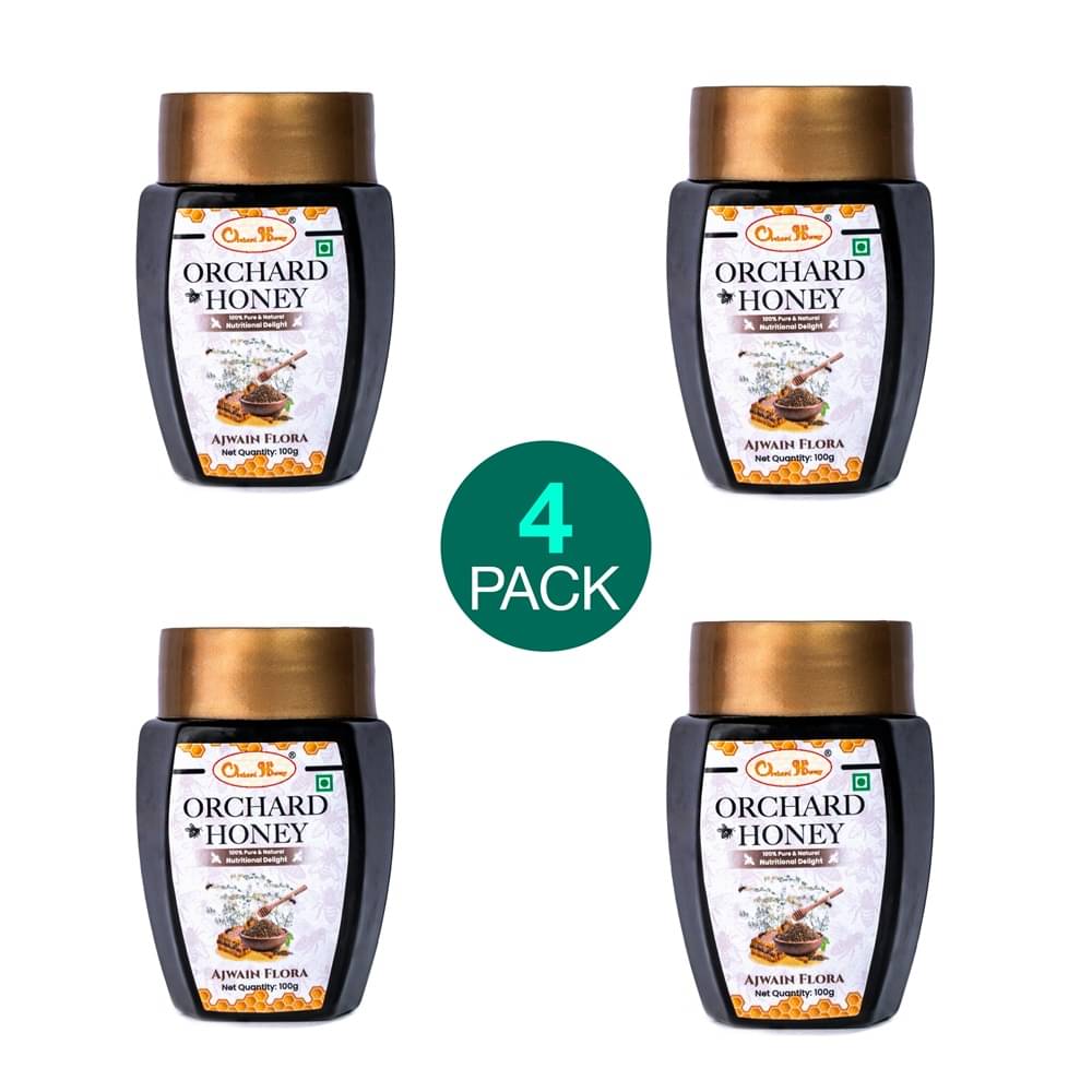 Orchard Honey Forest Honey Ajwain Flora Honey 100 g Pack of 4 Orchard Honey Forest Honey Ajwain Flora Honey 100 g Pack of 4