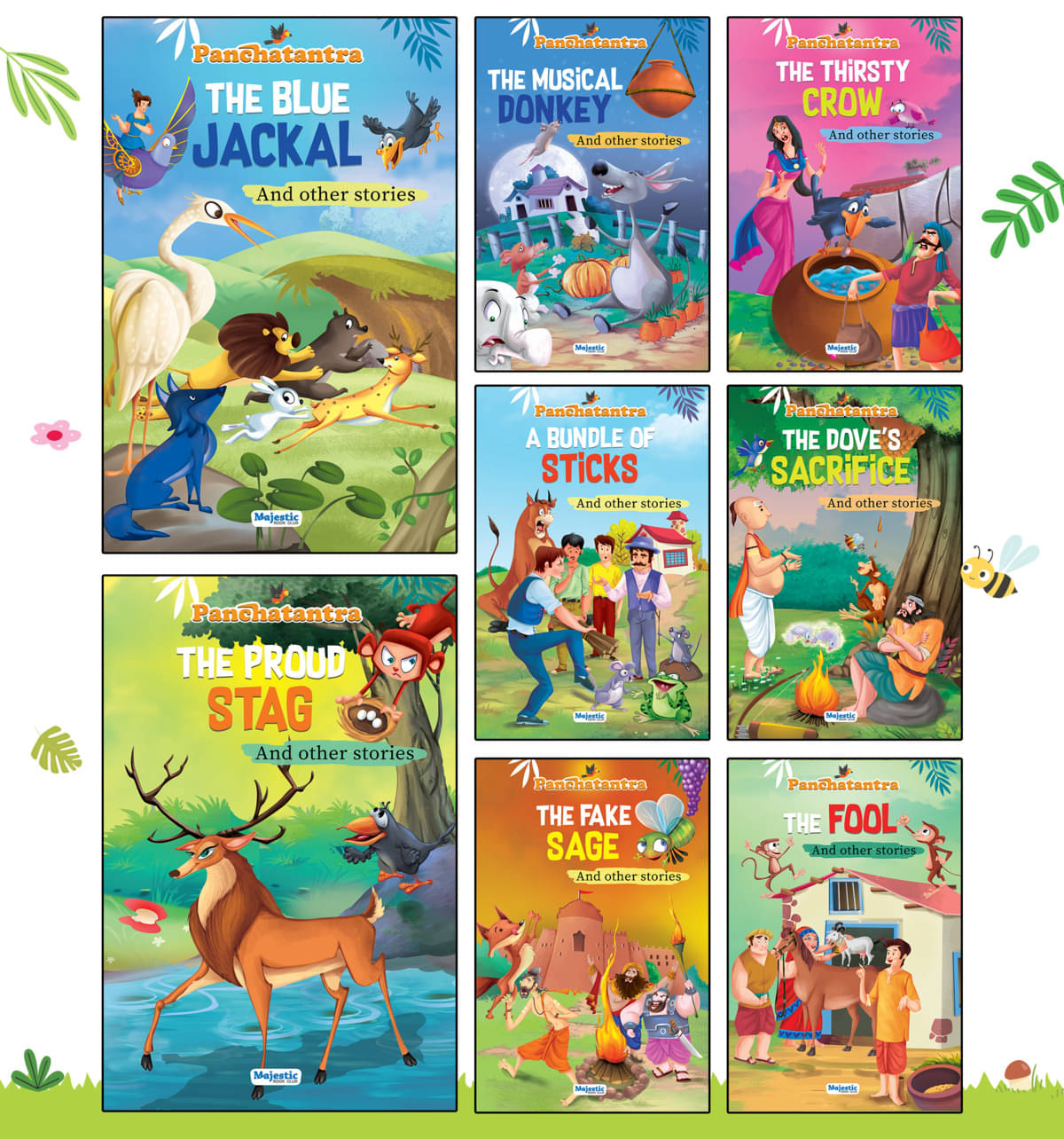 Panchatantra Story Books for Kids | Set of 8 Books | English Short Stories with Colourful Pictures - 3 Years to 10 Years Old Children | Bedtime Children Story Book Panchatantra Story Books for Kids | Set of 8 Books | English Short Stories with Colourful Pictures - 3 Years to 10 Years Old Children | Bedtime Children Story Book