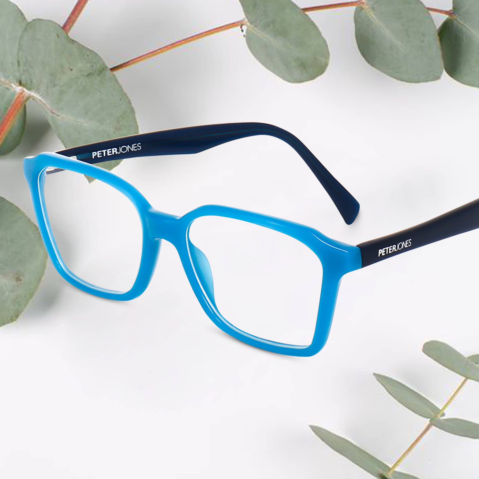 Peter Jones Blue Square Eyeglass Frame ( Pack of 1 ) Peter Jones Blue Square Eyeglass Frame ( Pack of 1 )