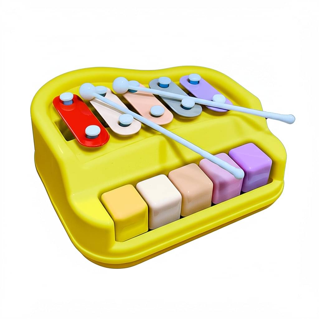     			RAINBOW RIDERS Small Xylophone Musical Instrument 2 in 1 Piano and Xylophone Toy with Colorful Keys and Mallets Educational Musical Toy for Toddlers, Babies, Boys, and Girls