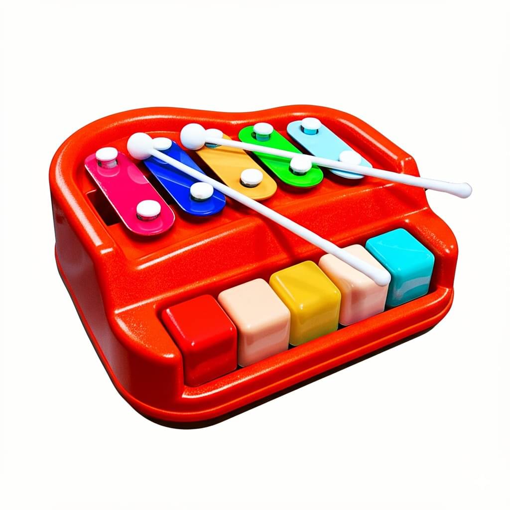     			RAINBOW RIDERS Small Xylophone Musical Instrument 2 in 1 Piano and Xylophone Toy with Colorful Keys and Mallets Educational Musical Toy for Toddlers, Babies, Boys, and Girls