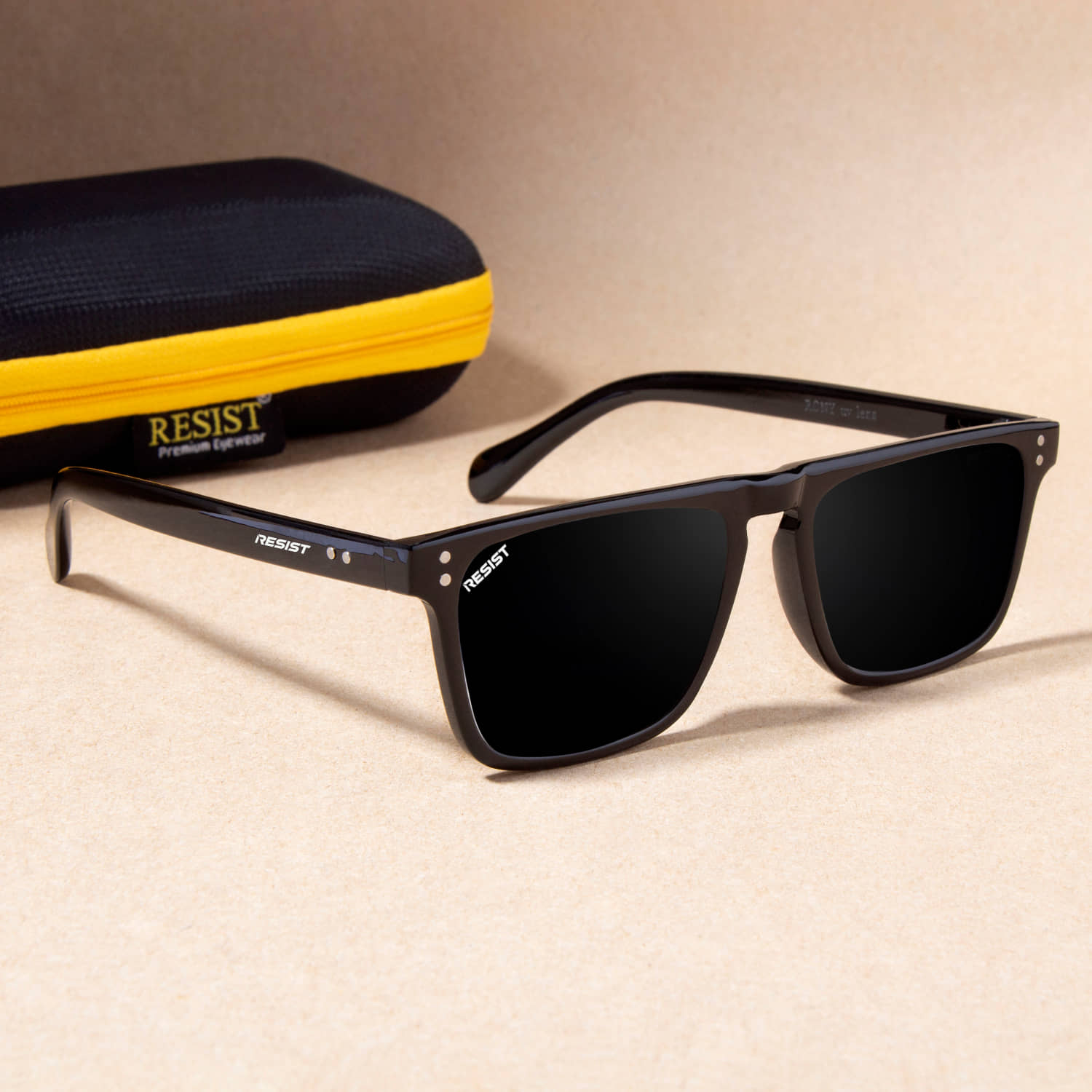 RESIST EYEWEAR Black Square Sunglasses ( Pack of 1 ) - Sunglasses | Buy online on ZillyBuy