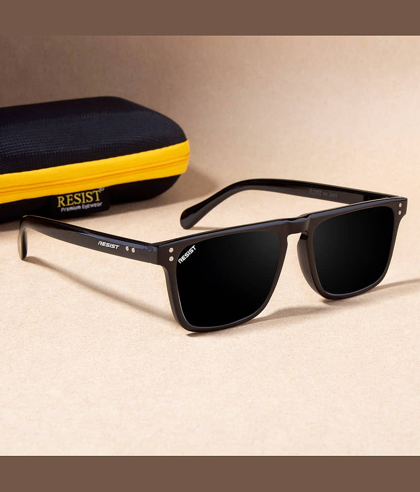 RESIST EYEWEAR Black Square Sunglasses ( Pack of 1 ) - Sunglasses | Buy online on ZillyBuy