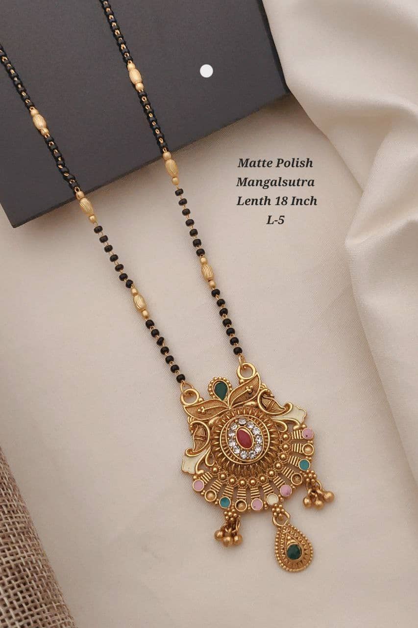 Shivay Fashion Golden Mangalsutra ( Pack of 1 )