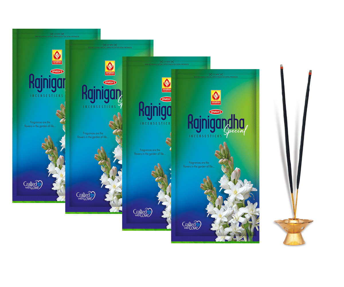     			Sparsh Aromatics Incense Stick Rajnigandha 110 gm ( Pack of 4 )