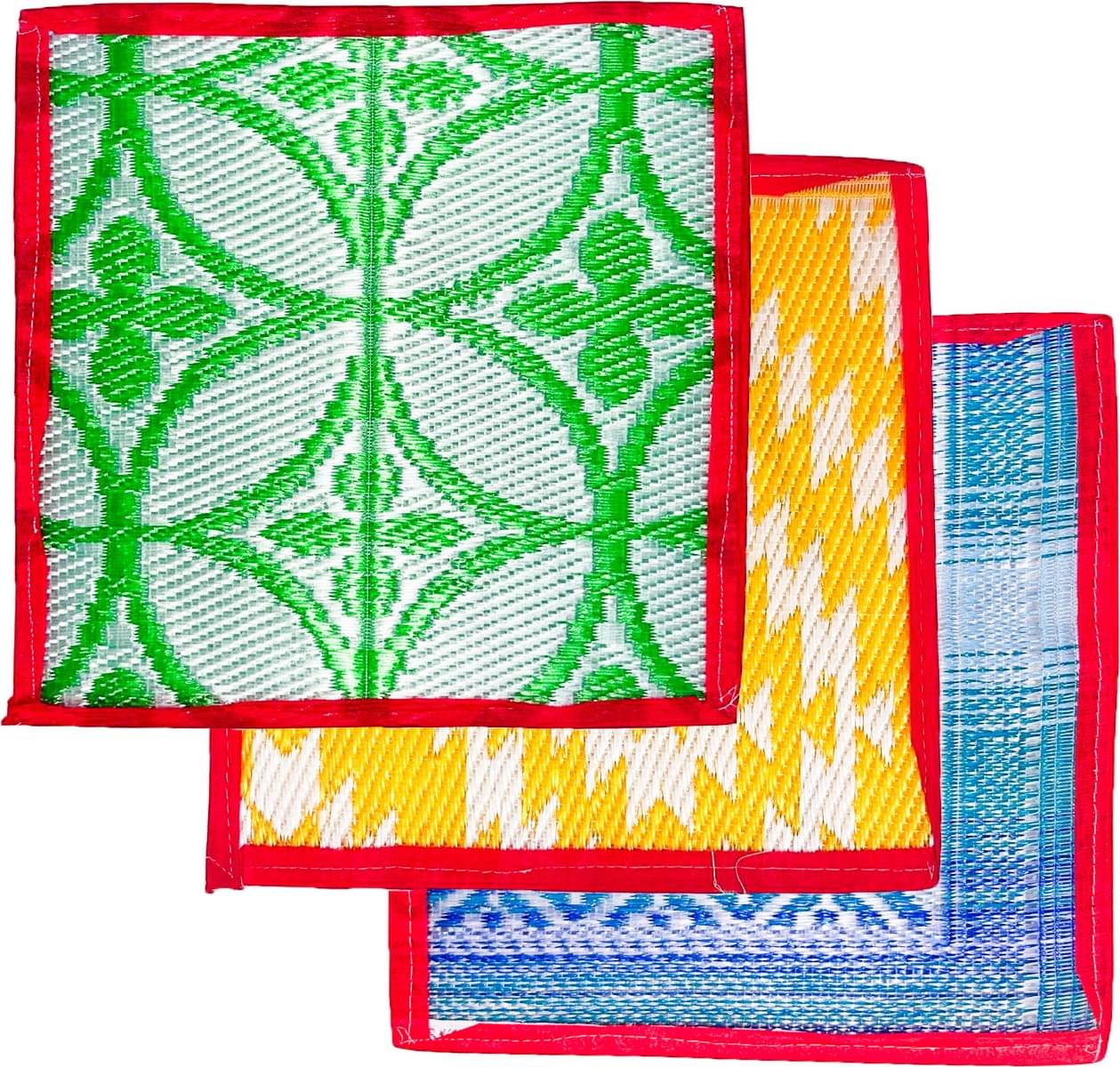 TAARAENTERPRIS Multi Set of 3 Polypropylene Prayer Mat ( 45 X 45 cm ) TAARAENTERPRIS Multi Set of 3 Polypropylene Prayer Mat ( 45 X 45 cm )