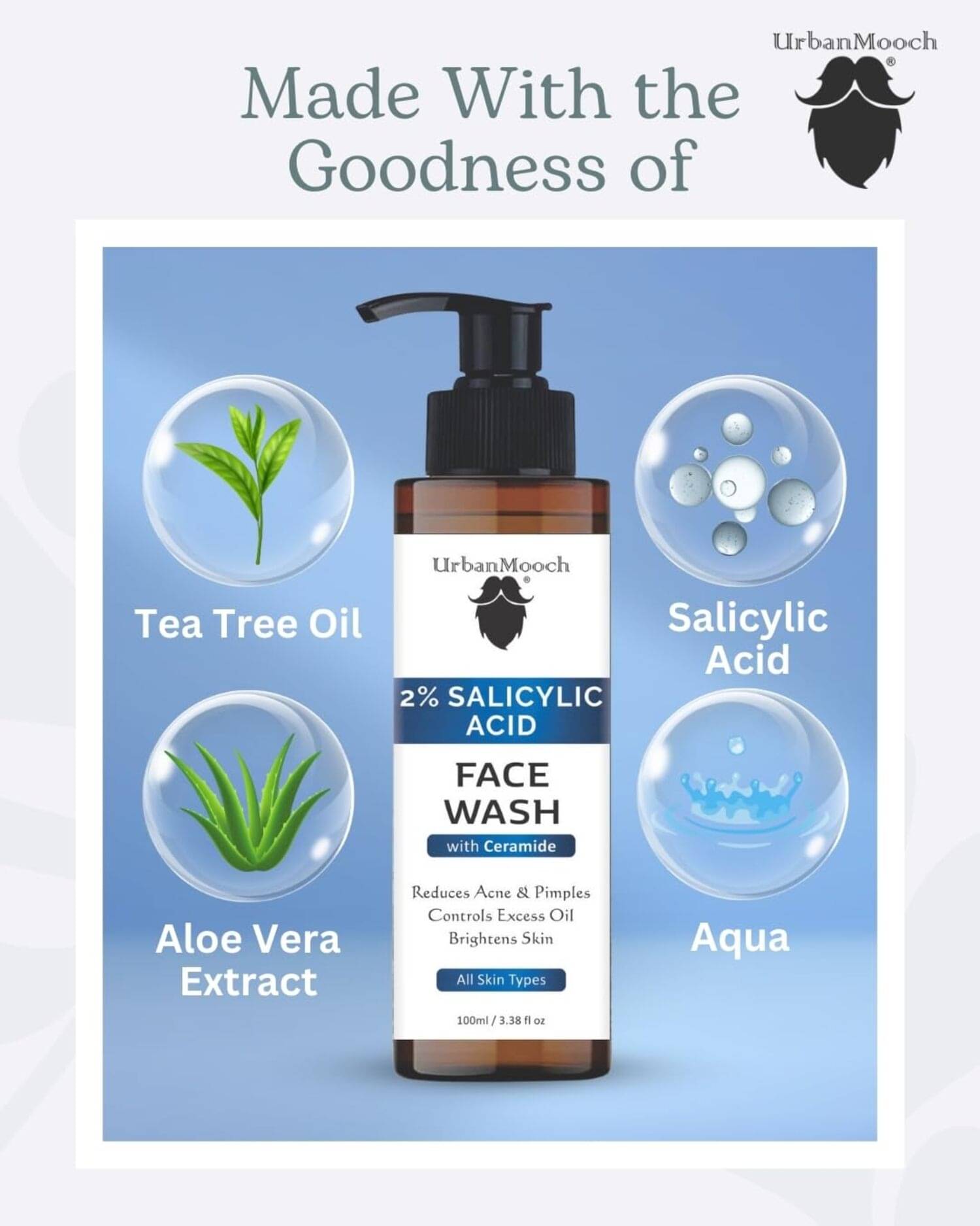     			UrbanMooch - Acne or Blemishes Removal Face Wash For Normal Skin ( Pack of 1 )