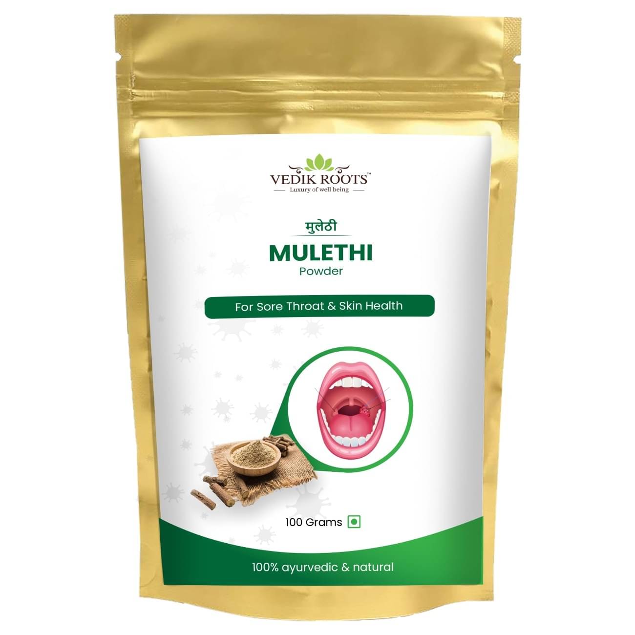     			Vedikroots Powder For Throat Pain ( Pack of 1 )