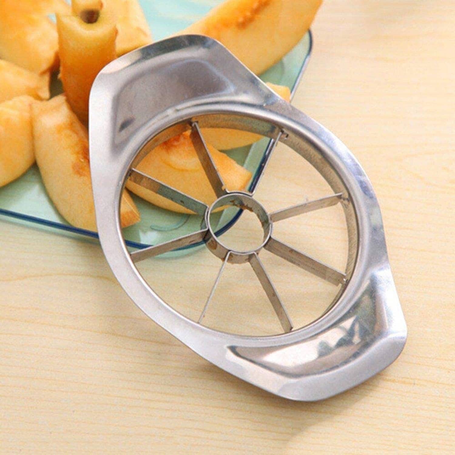 forral Silver Stainless Steel 8 Blades Fruit Slicer Ultra-Sharp Apple Cutter ( Set of 1 )