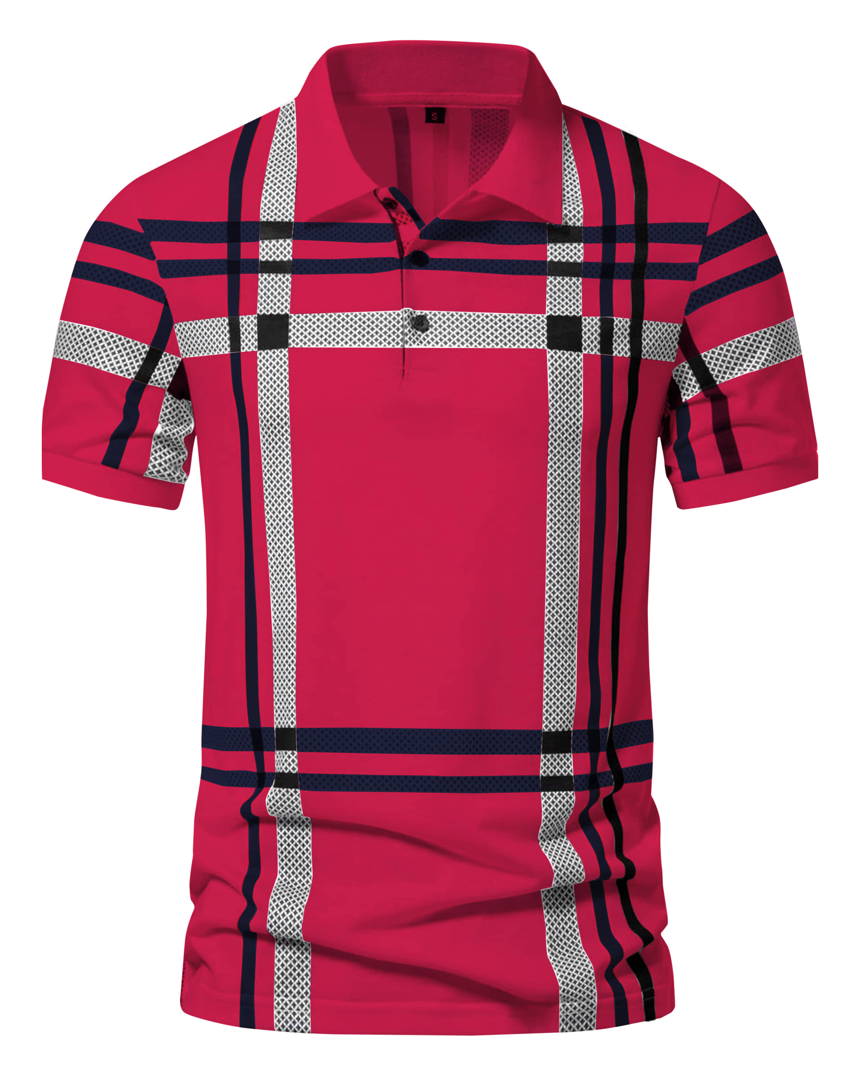 AUSK Men Cotton Blend Regular Fit Printed Polo T Shirt ( Green )