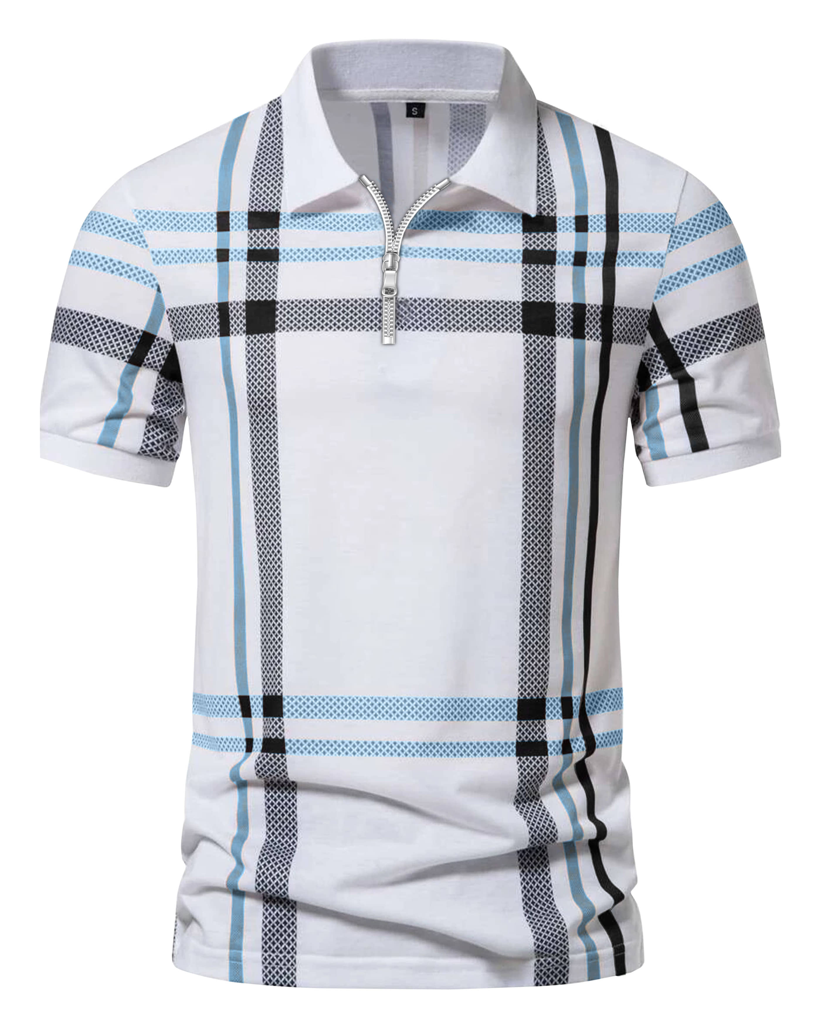 AUSK Men Cotton Blend Regular Fit Printed Polo T Shirt ( Multicolor )
