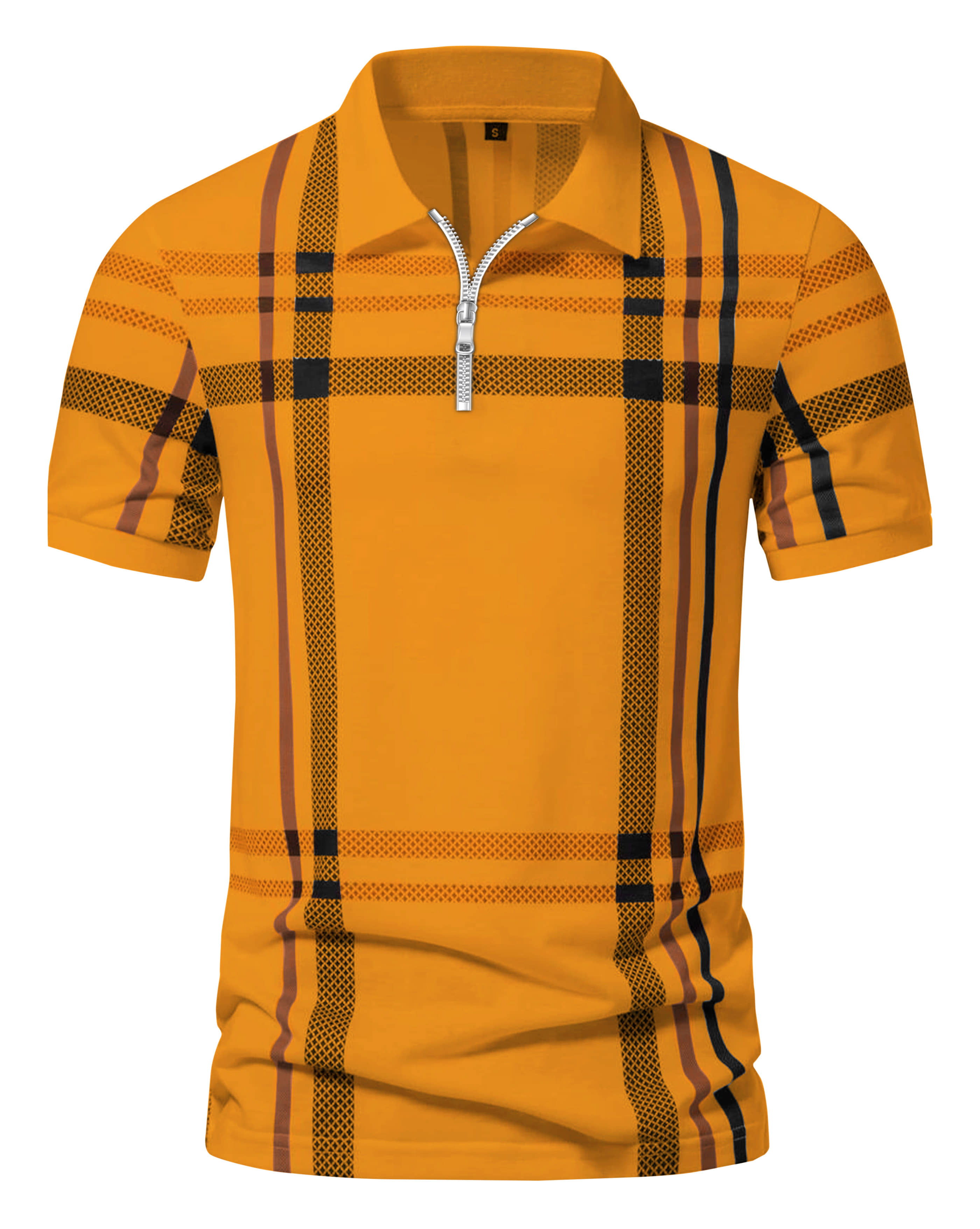 AUSK Men Cotton Blend Regular Fit Printed Polo T Shirt ( Multicolor )
