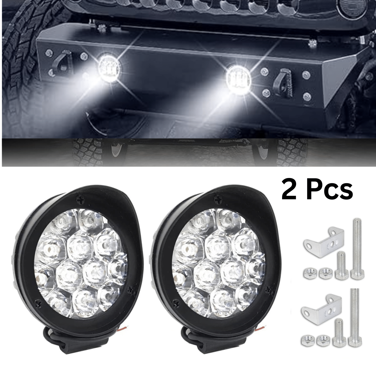 Aksmit ( Pack Of-2 ) Waterproof LED 9 Cap Fog Light Bar with High Power White LED Designed for Off-Road & Highway Use, Compatible with Electrical, Cars, Scooters, and Bikes     			Aksmit ( Pack Of-2 ) Waterproof LED 9 Cap Fog Light Bar with High Power White LED Designed for Off-Road & Highway Use, Compatible with Electrical, Cars, Scooters, and Bikes