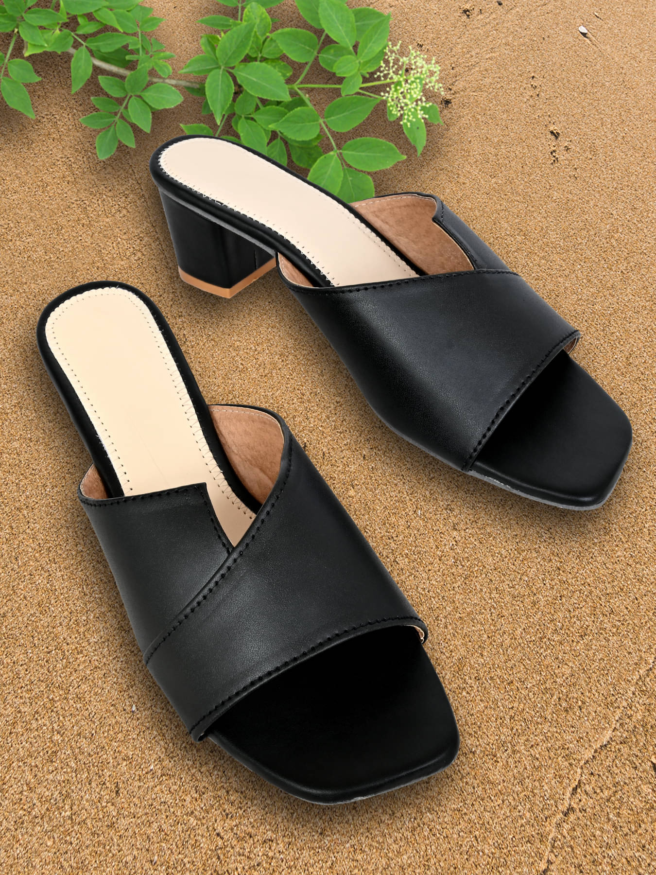     			Altek Black Women's Slip On Heels
