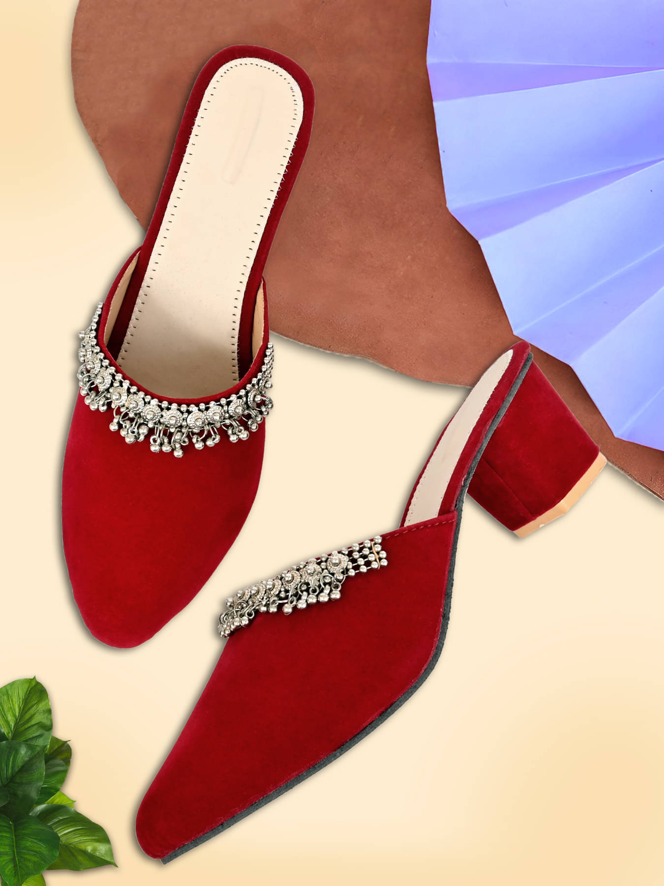     			Altek Red Women's Mules Heels