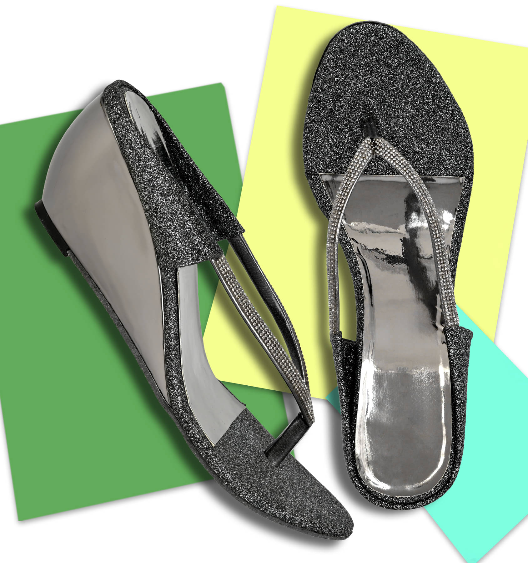     			Altek Silver Women's Slip On Heels