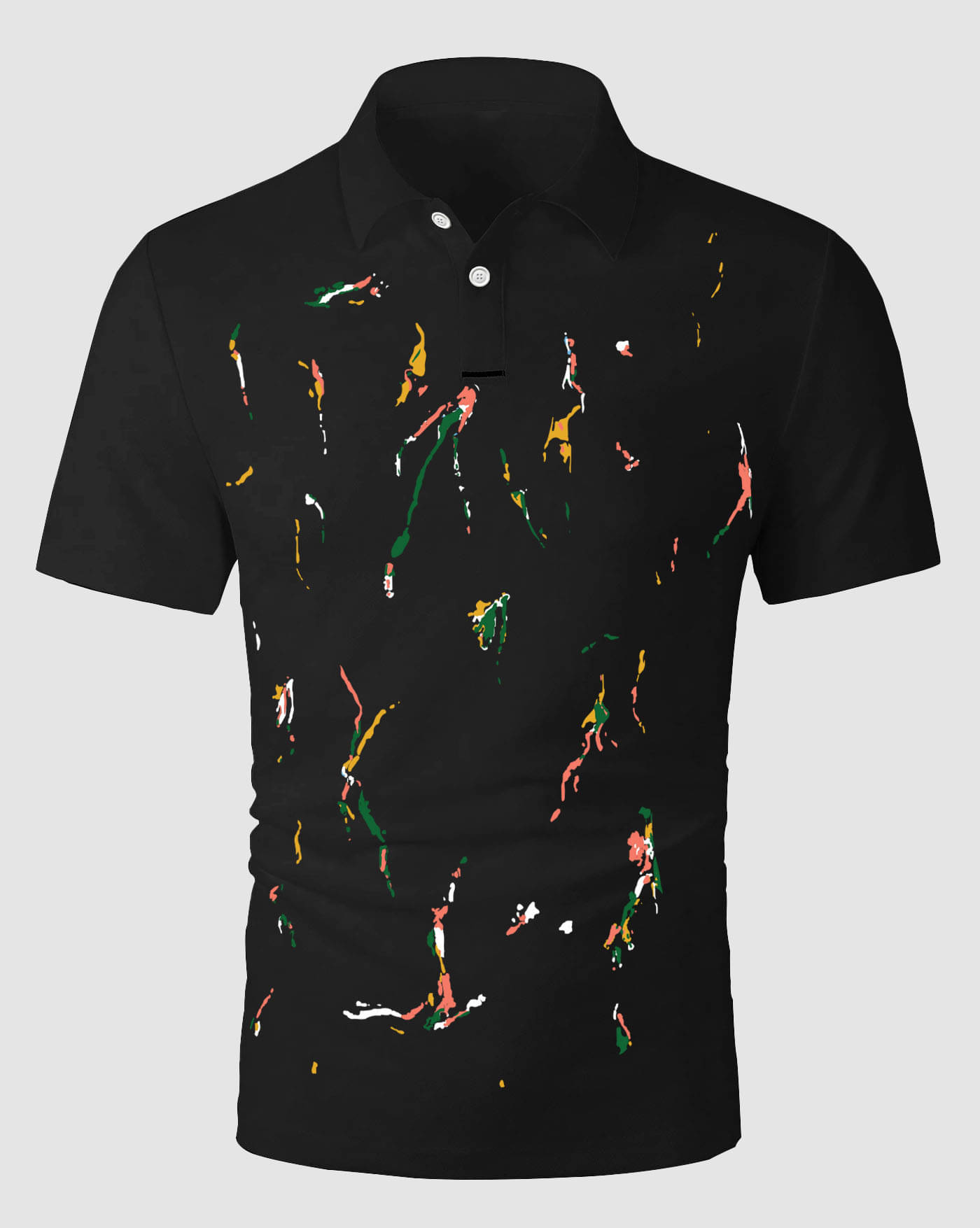 ENITOR Men Cotton Blend Regular Fit Printed Polo T Shirt ( Black ) ENITOR Men Cotton Blend Regular Fit Printed Polo T Shirt ( Black )