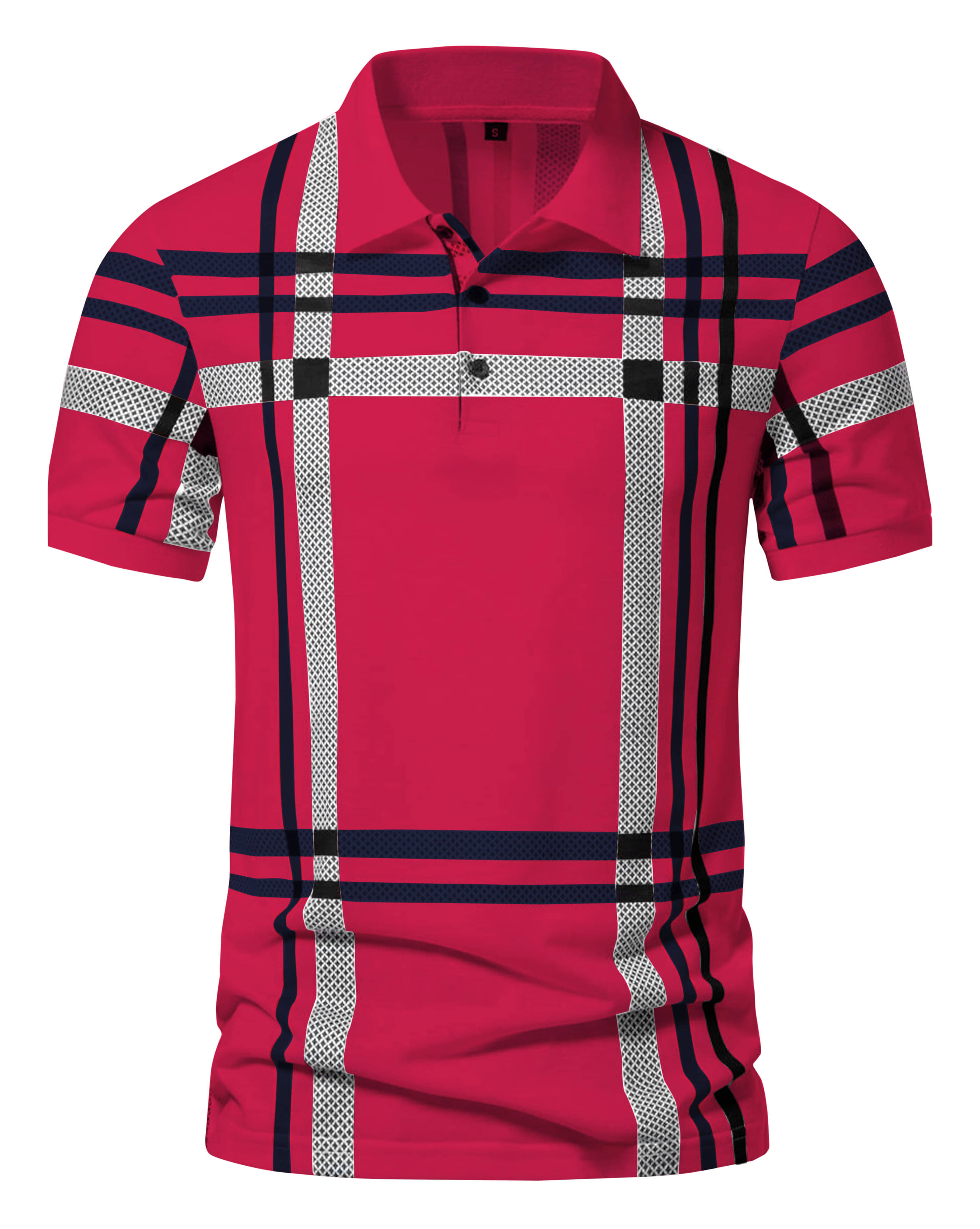 ENITOR Men Cotton Blend Regular Fit Printed Polo T Shirt ( Peach ) ENITOR Men Cotton Blend Regular Fit Printed Polo T Shirt ( Peach )