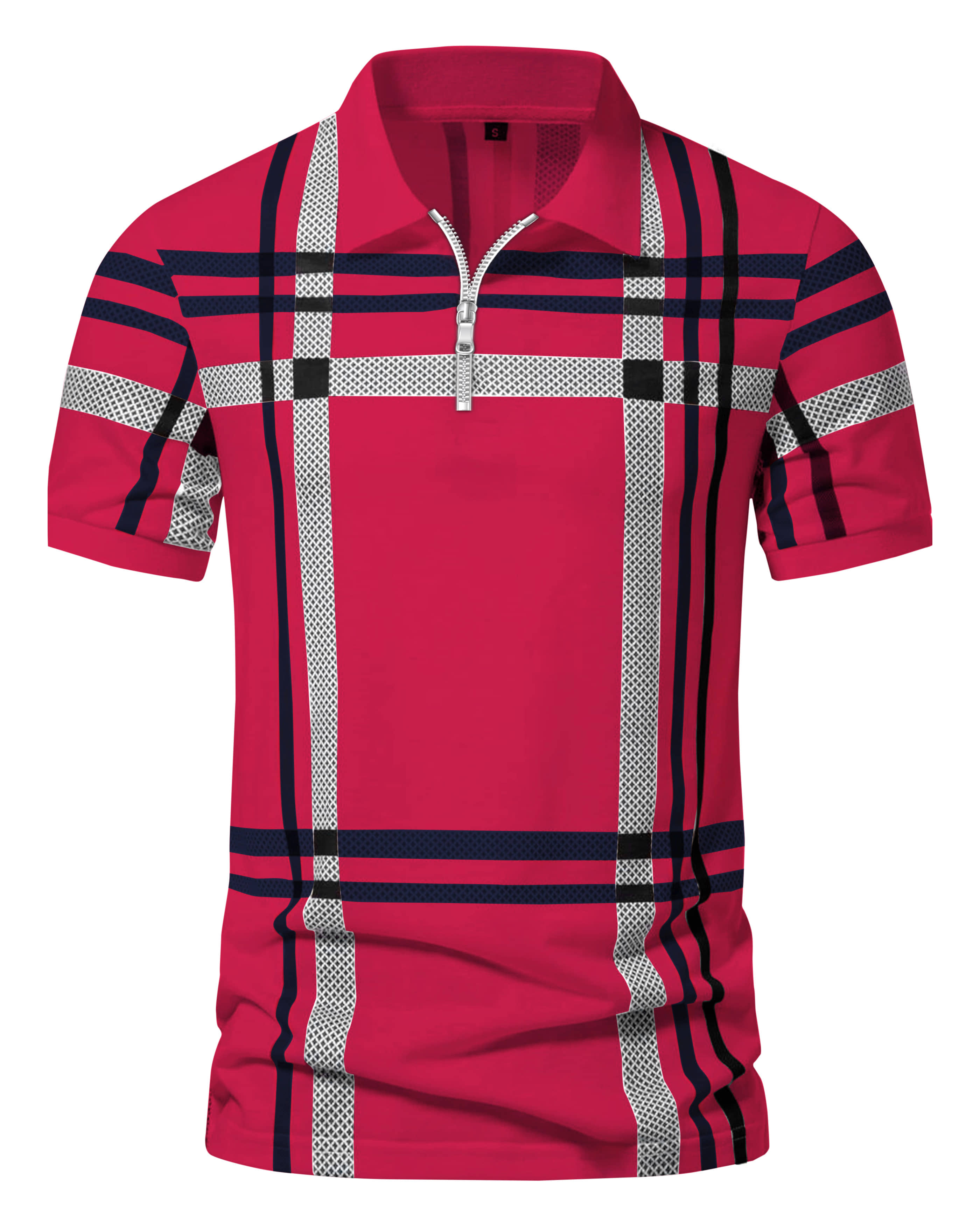 ENITOR Men Cotton Blend Regular Fit Printed Polo T Shirt ( Multicolor )
