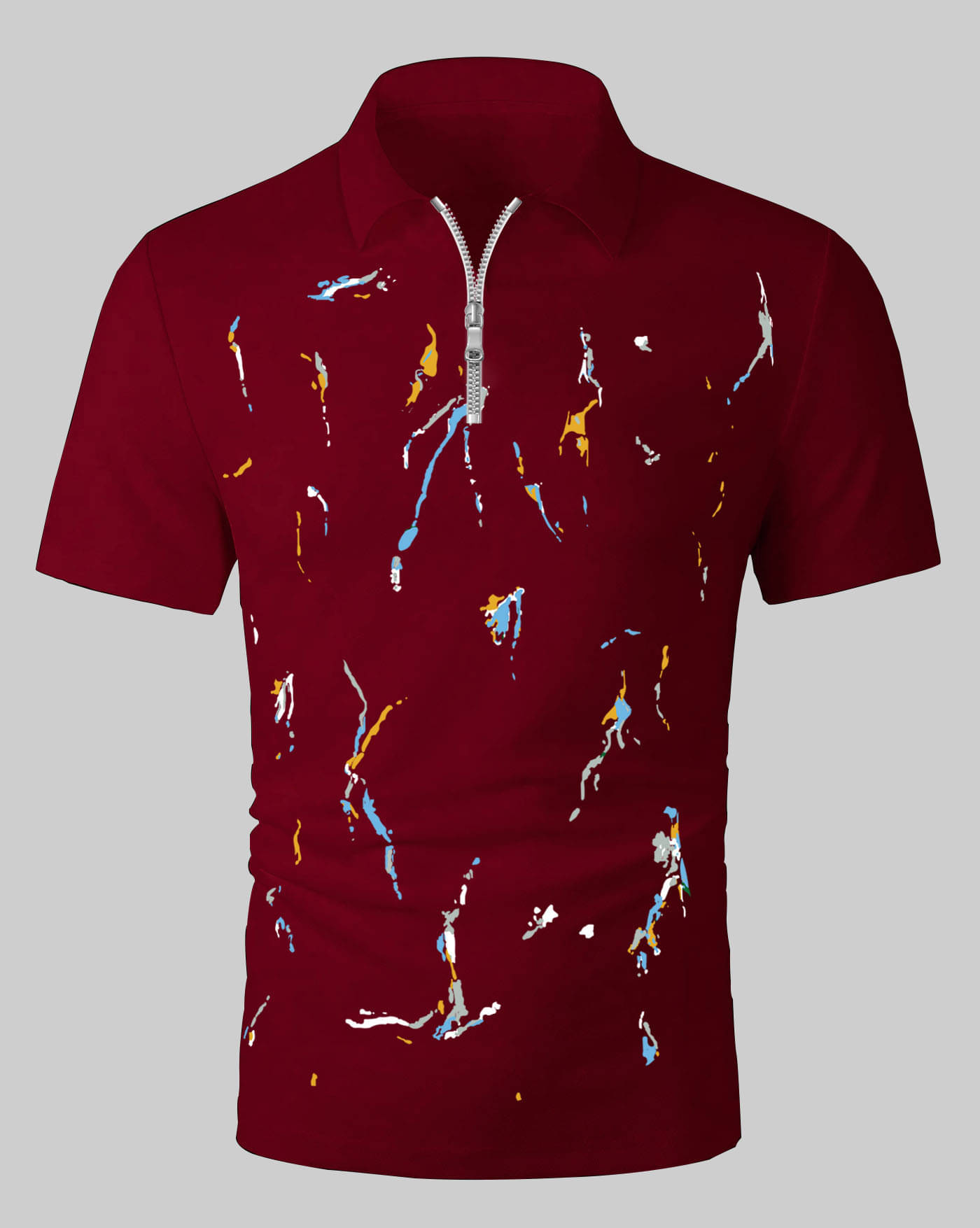 ENITOR Men Cotton Blend Regular Fit Printed Polo T Shirt ( Maroon ) ENITOR Men Cotton Blend Regular Fit Printed Polo T Shirt ( Maroon )