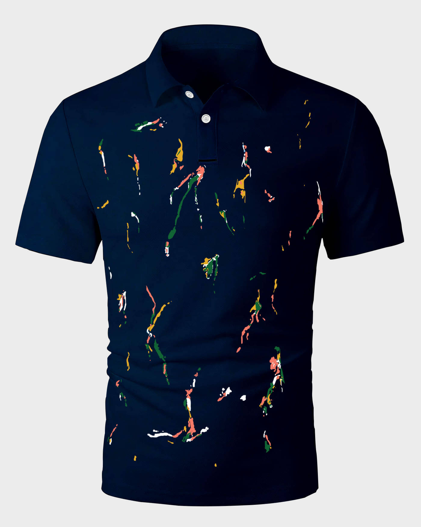 ENITOR Men Cotton Blend Regular Fit Printed Polo T Shirt ( Blue ) ENITOR Men Cotton Blend Regular Fit Printed Polo T Shirt ( Blue )