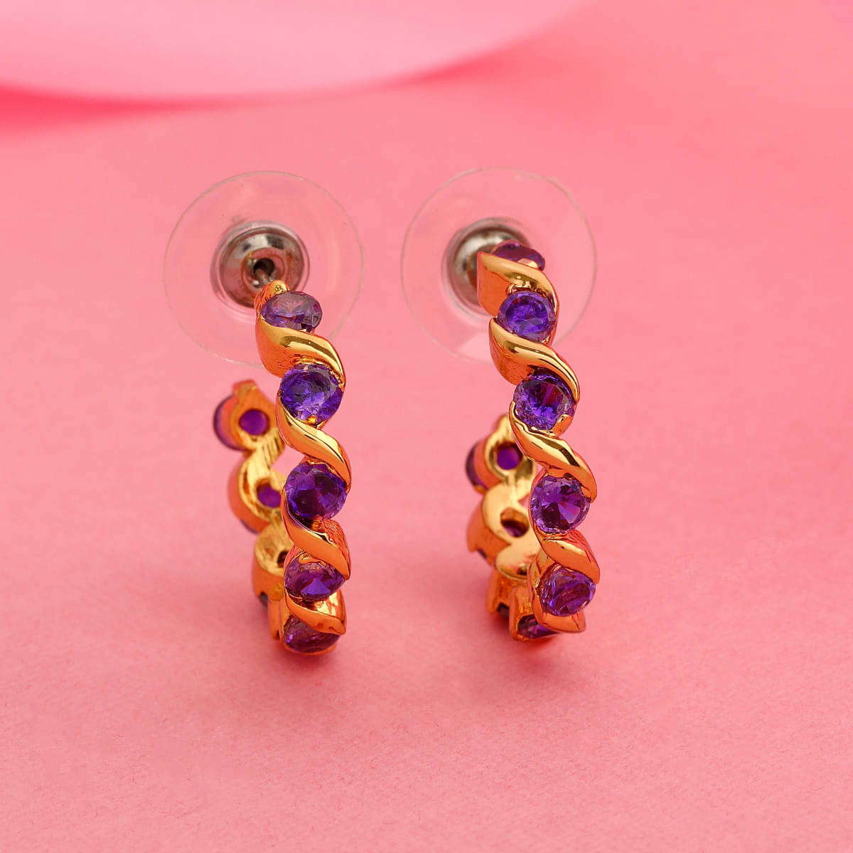     			Estele Blue Hoops Earrings ( Pack of 1 )