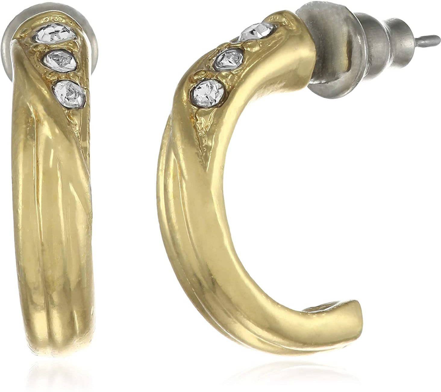     			Estele Golden Hoops Earrings ( Pack of 1 )