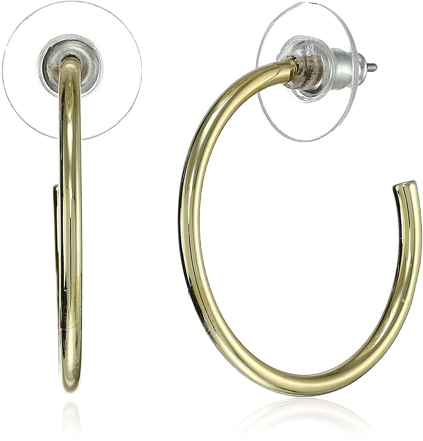     			Estele Golden Hoops Earrings ( Pack of 1 )