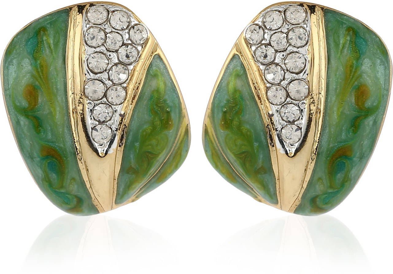     			Estele Green Stud Earrings ( Pack of 1 )