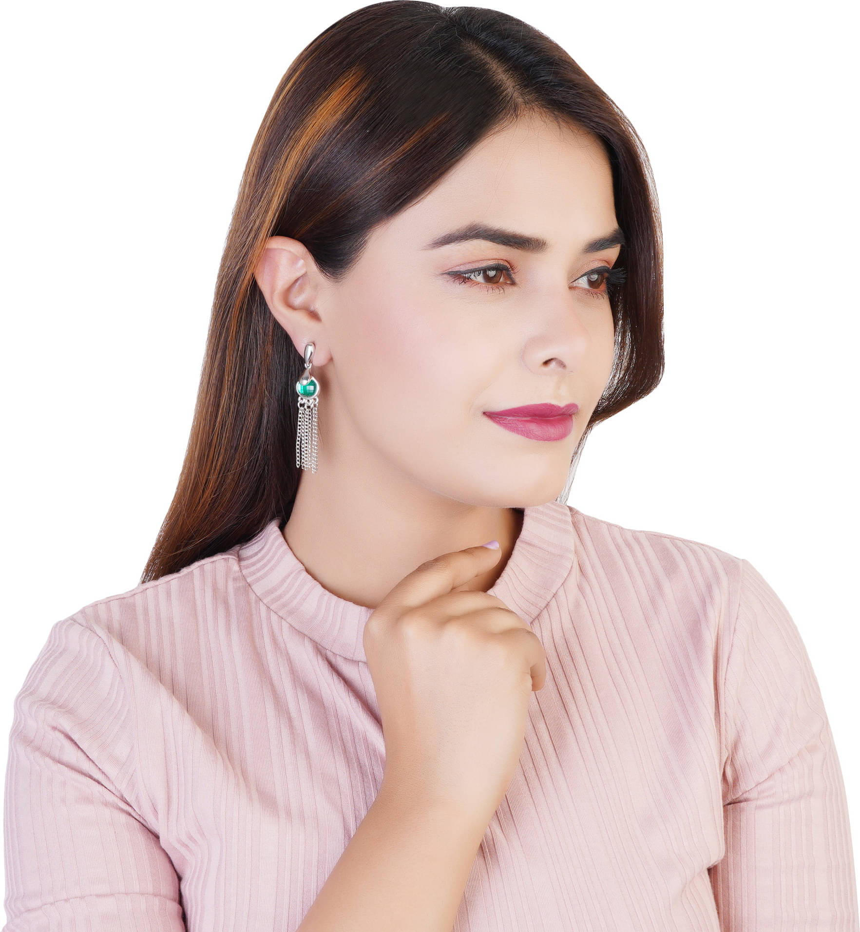     			Estele Green Stud Earrings ( Pack of 1 )