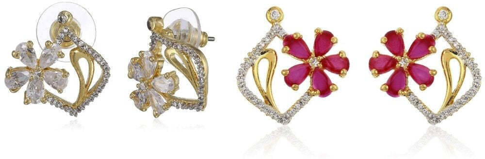     			Estele Multi Color Stud Earrings ( Pack of 1 )