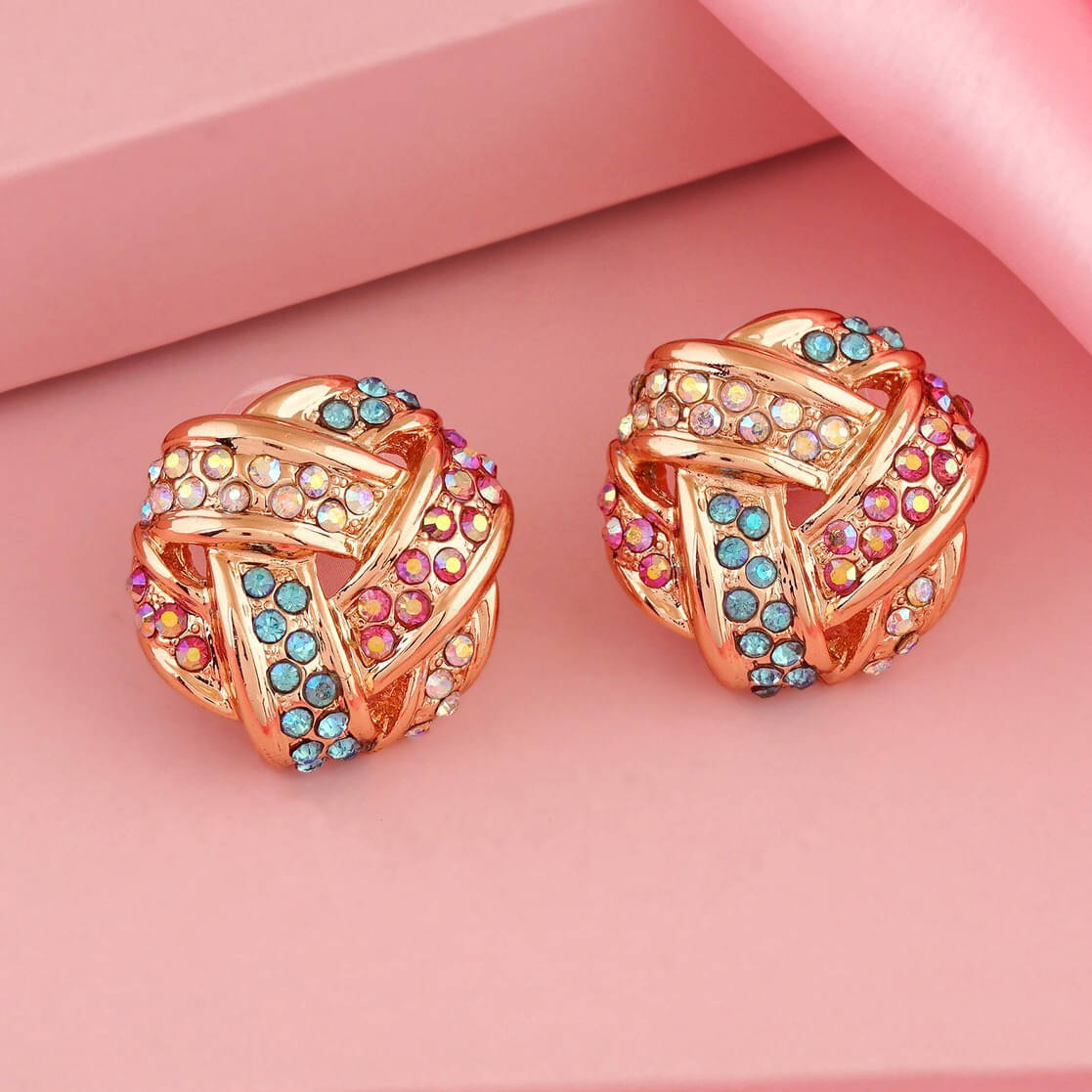     			Estele Multi Color Stud Earrings ( Pack of 1 )