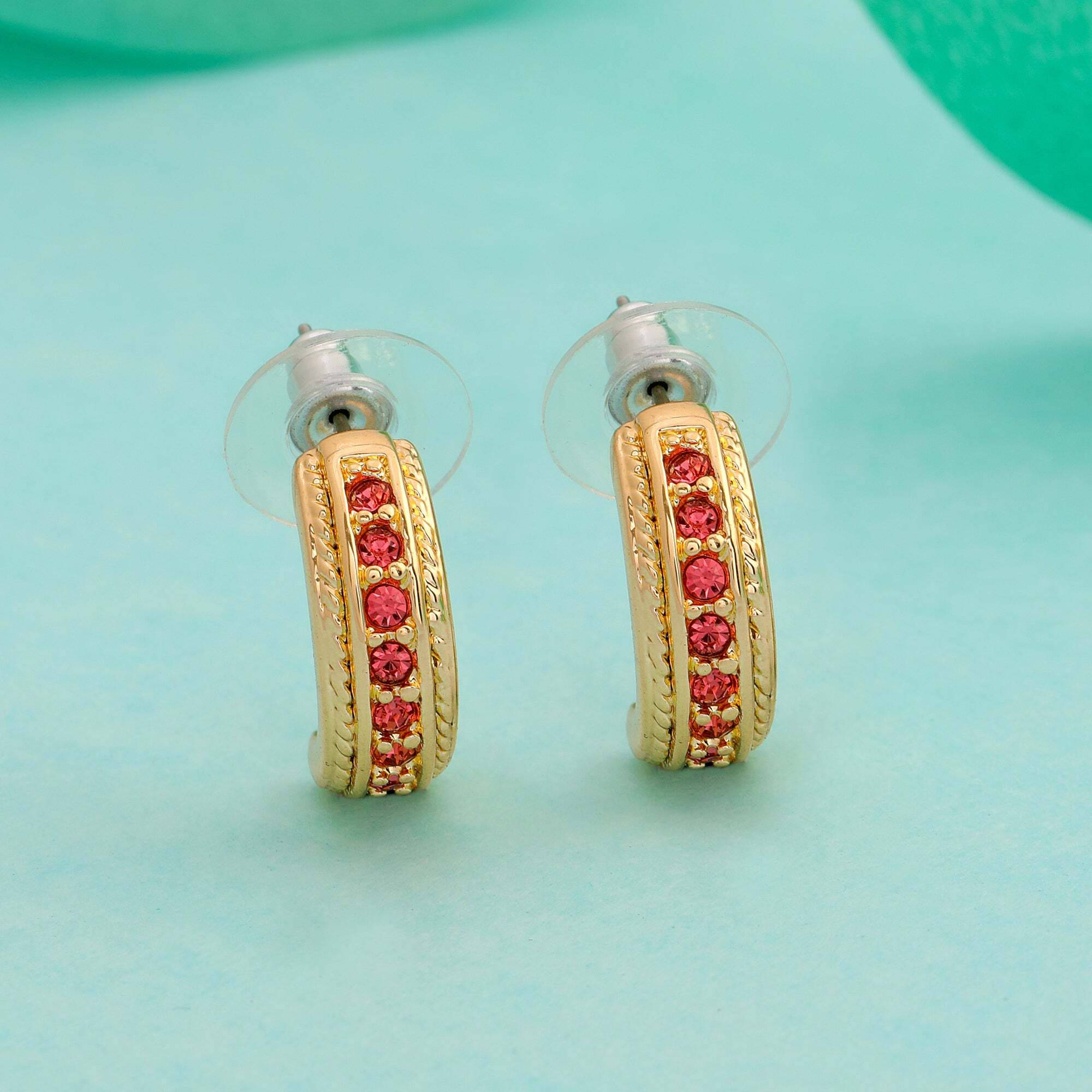     			Estele Orange Hoops Earrings ( Pack of 1 )