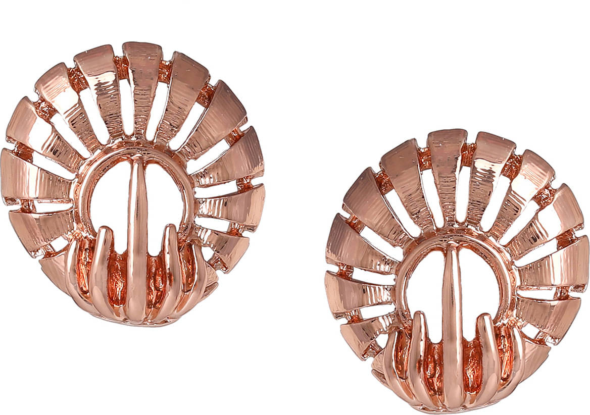    			Estele Rose Gold Stud Earrings ( Pack of 1 )