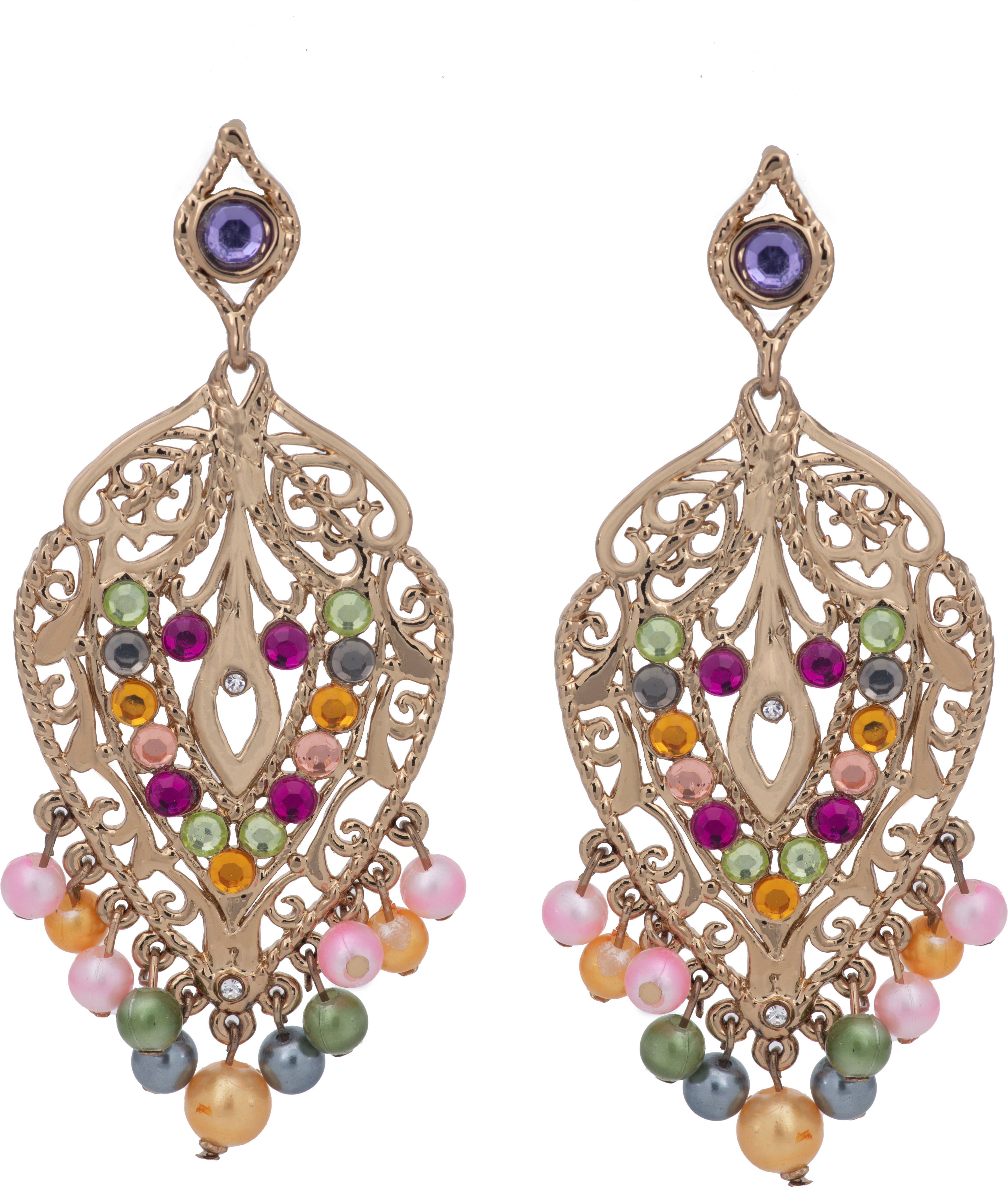     			Estele Silver Danglers Earrings ( Pack of 1 )