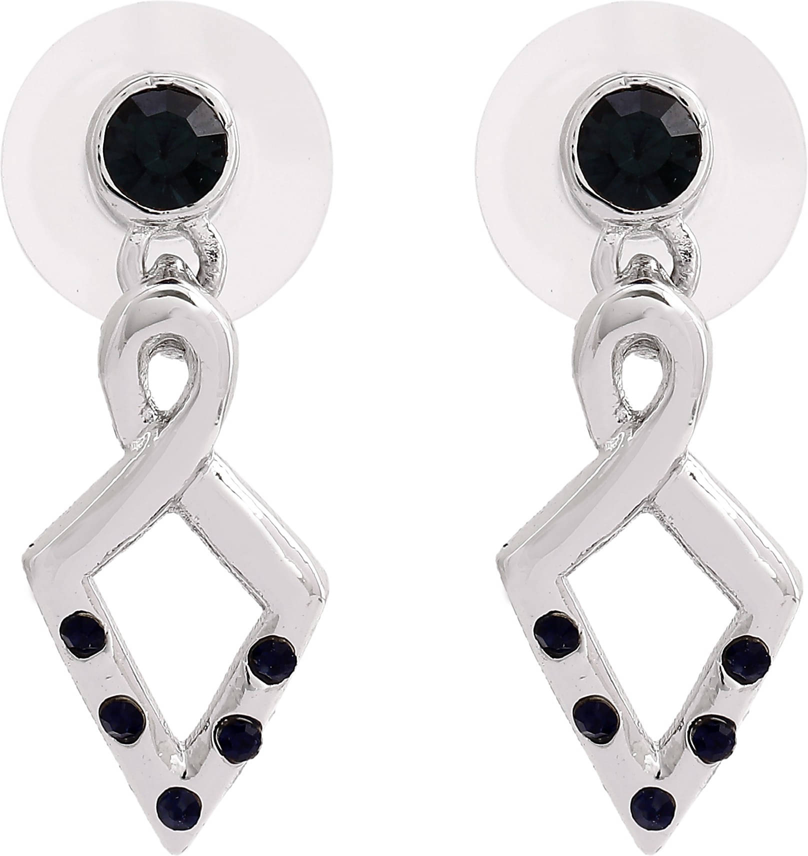     			Estele Silver Danglers Earrings ( Pack of 1 )