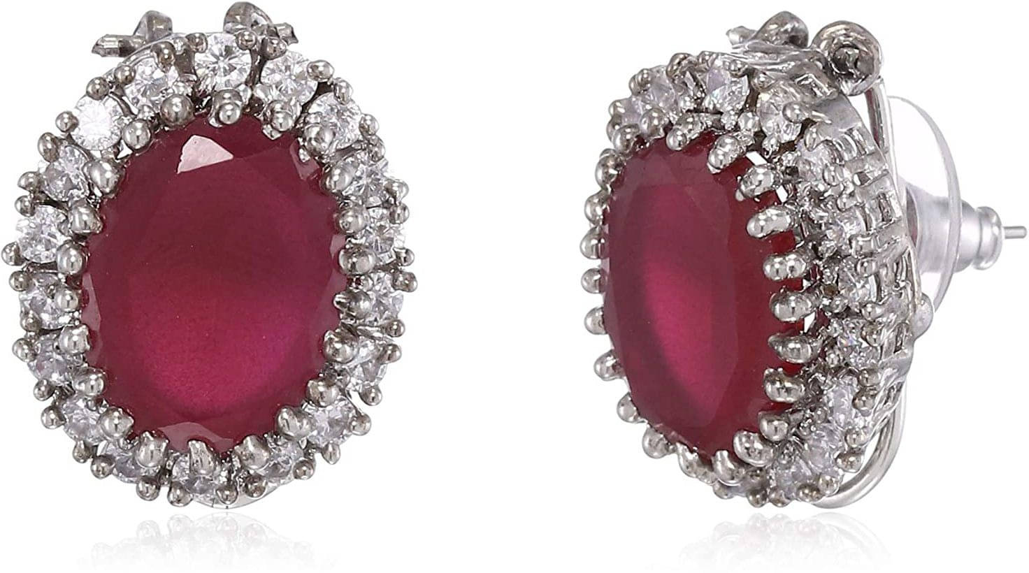     			Estele Silver Stud Earrings ( Pack of 1 )